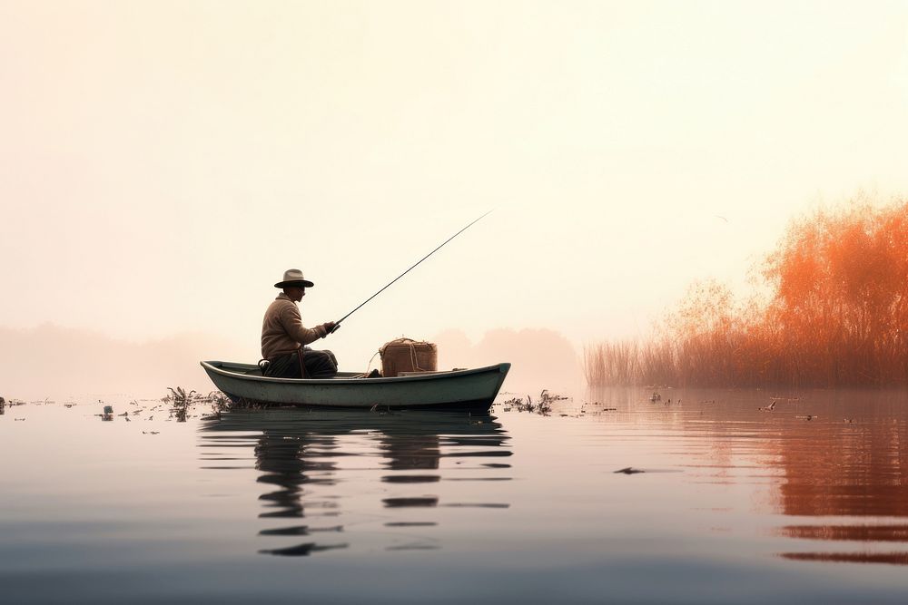 Fishing boat outdoors vehicle. AI generated Image by rawpixel.