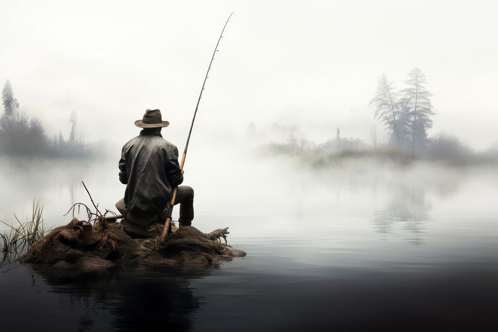 Fishing outdoors nature adult. 