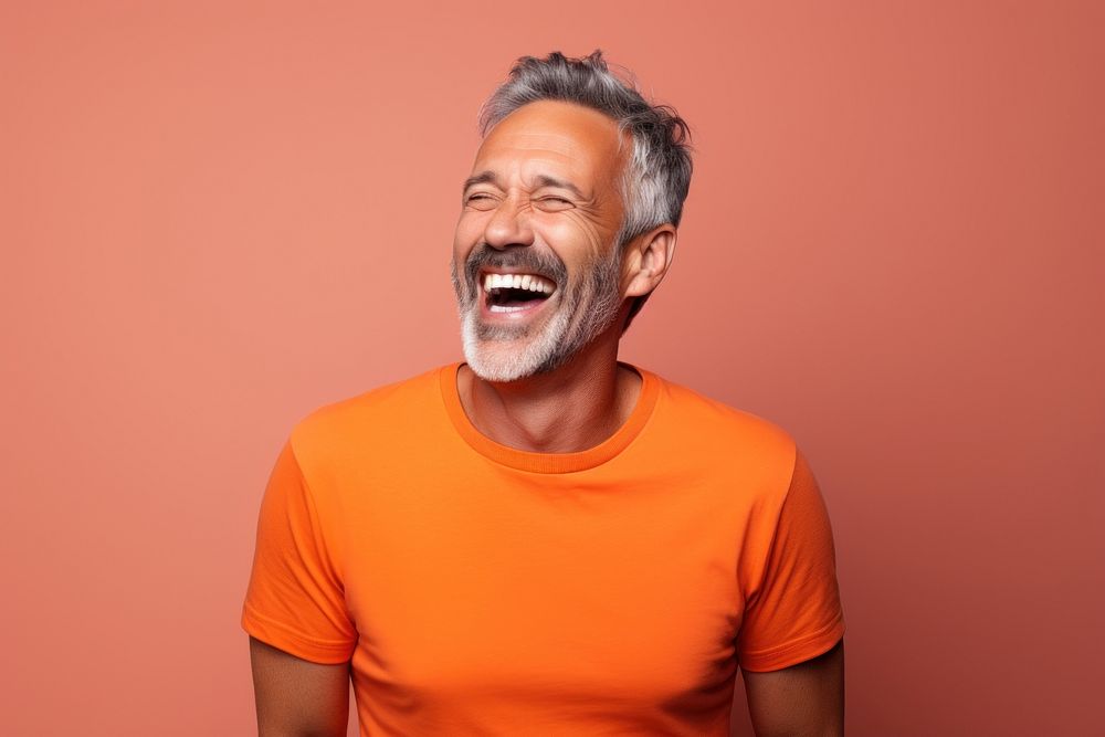Laughing adult man happiness. AI generated Image by rawpixel.