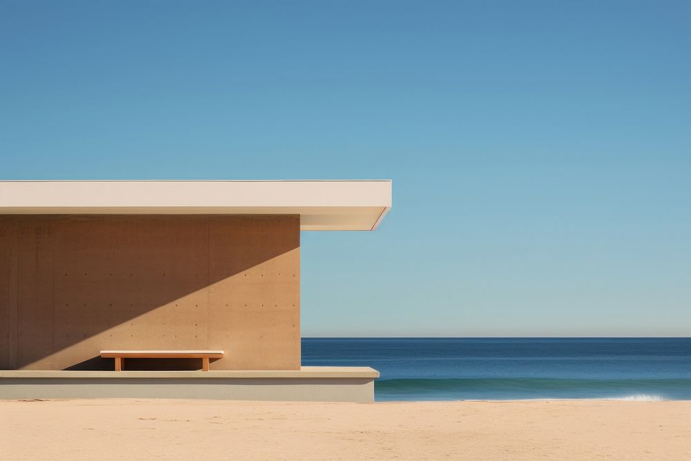 Beach architecture outdoors nature. AI generated Image by rawpixel.