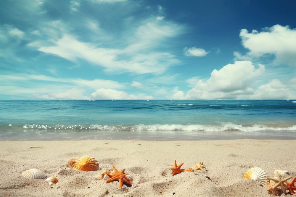 Nature summer beach outdoors. AI generated Image by rawpixel.