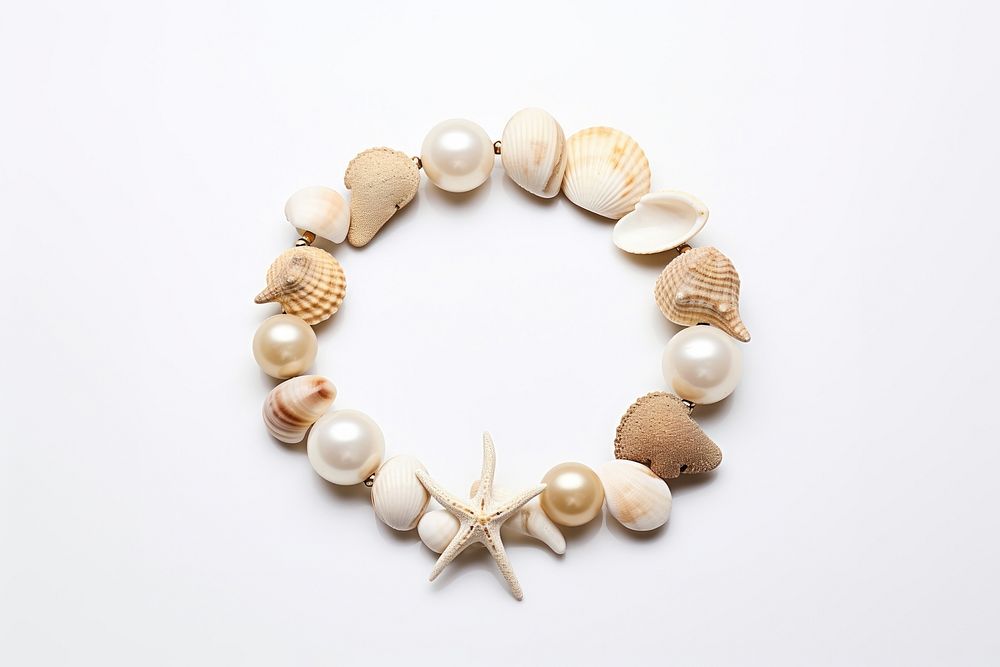 Seashell necklace bracelet jewelry. AI generated Image by rawpixel.