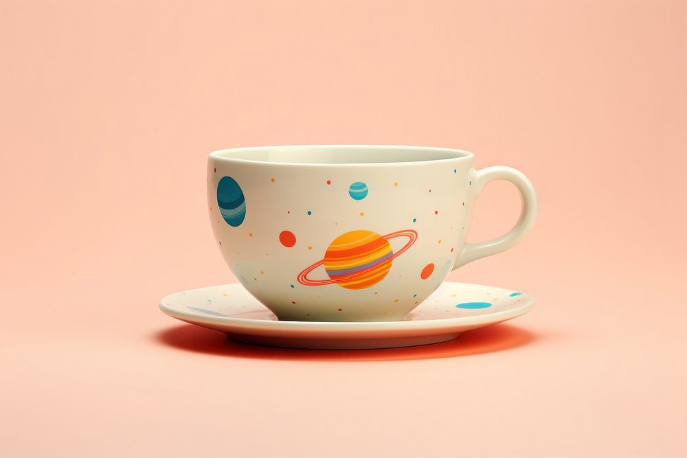Cup saucer coffee drink. AI generated Image by rawpixel.