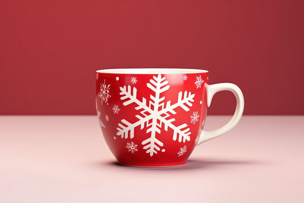Cup snowflake drink mug. AI generated Image by rawpixel.