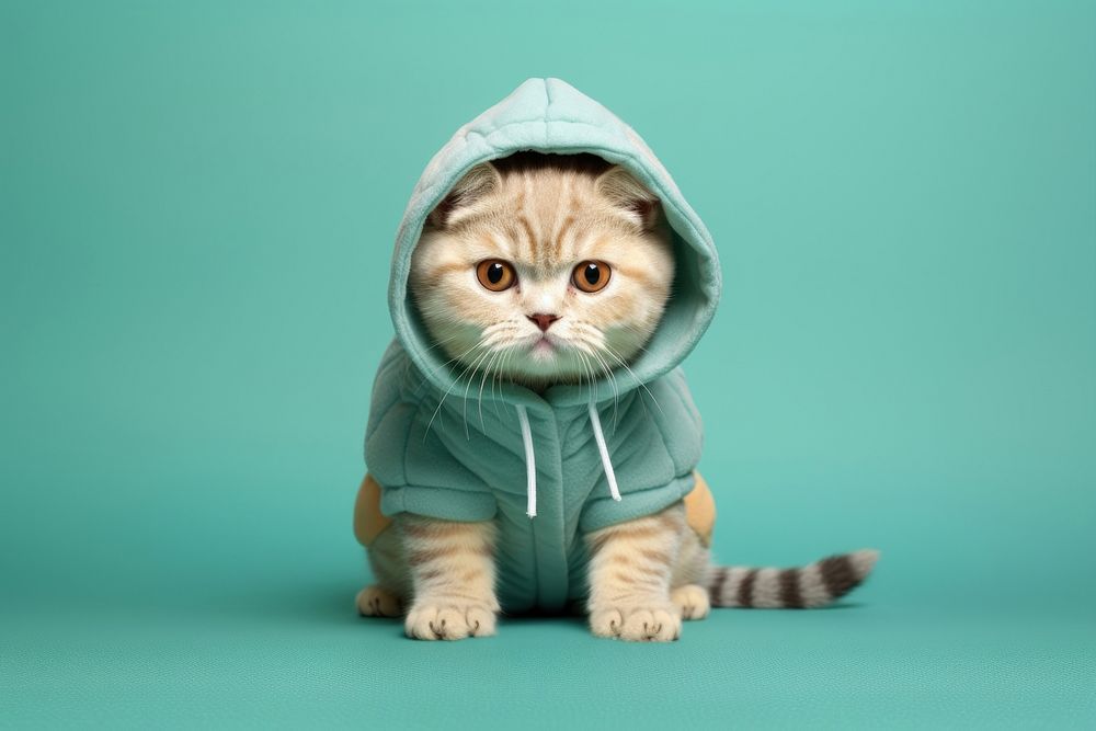 Kitten sweatshirt animal mammal. AI generated Image by rawpixel.