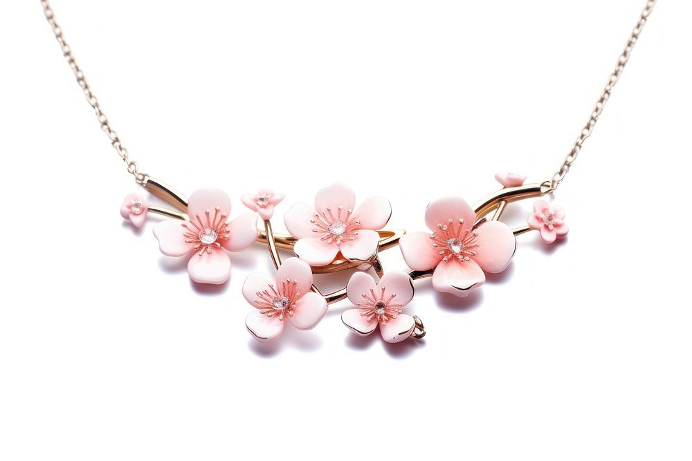 Necklace blossom jewelry pendant. AI generated Image by rawpixel.