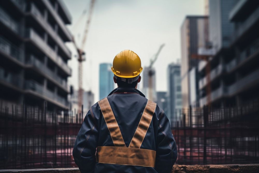 Helmet construction hardhat worker. AI generated Image by rawpixel.