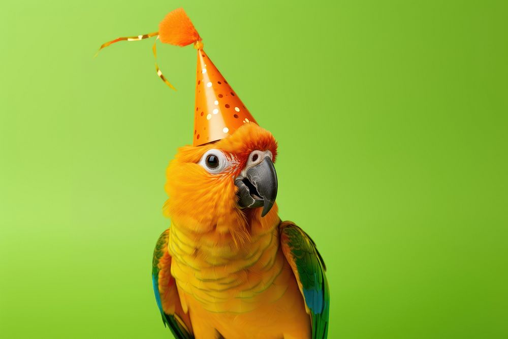 Bird animal parrot hat. 