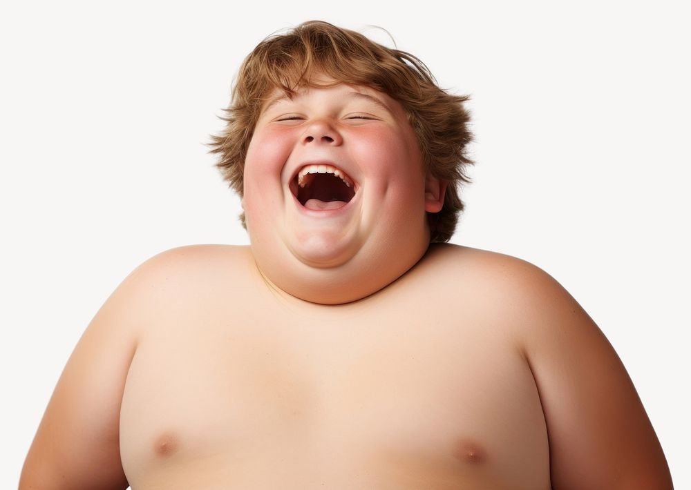 Laughing barechested happiness vitality. AI generated Image by rawpixel.