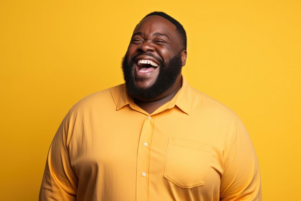 Laughing adult man happiness. AI generated Image by rawpixel.