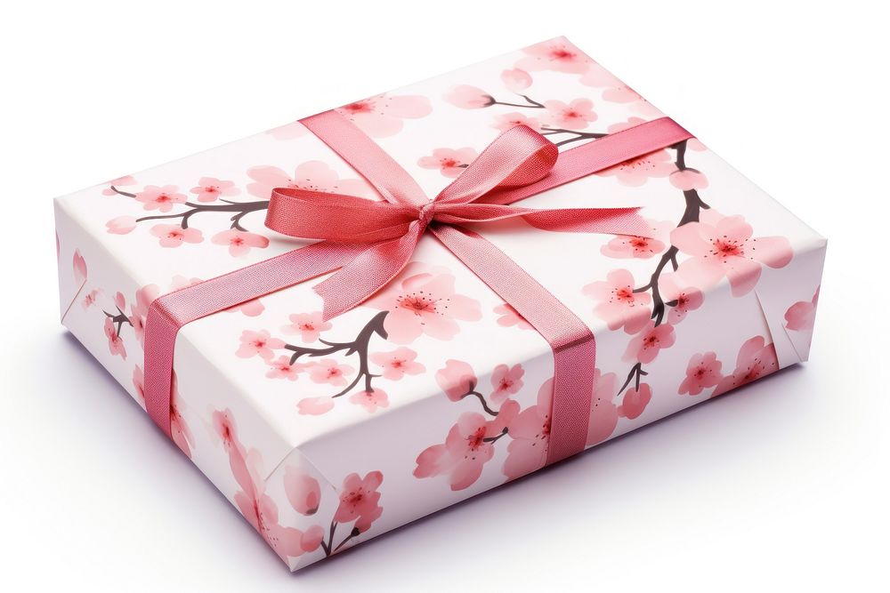 Gift box blossom cherry. 