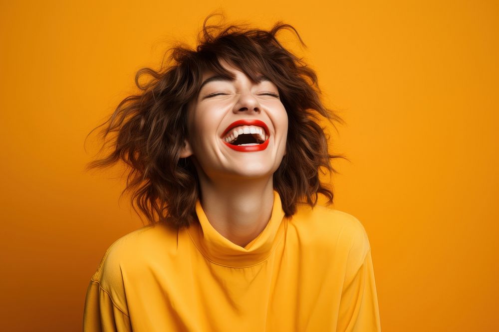 Laughing adult individuality excitement. AI generated Image by rawpixel.