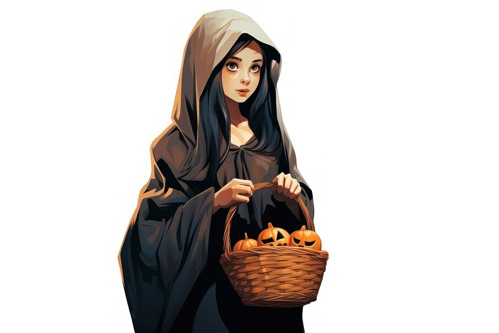 Basket hood white background spirituality. AI generated Image by rawpixel.
