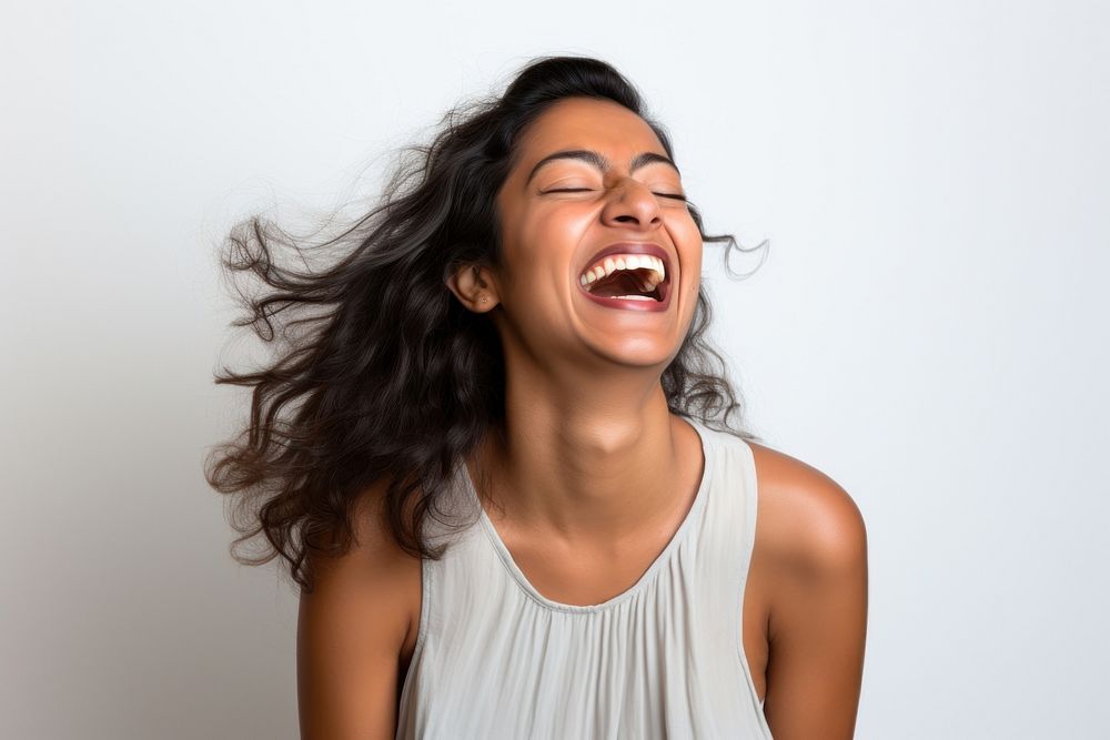 Laughing adult woman relaxation. AI generated Image by rawpixel.
