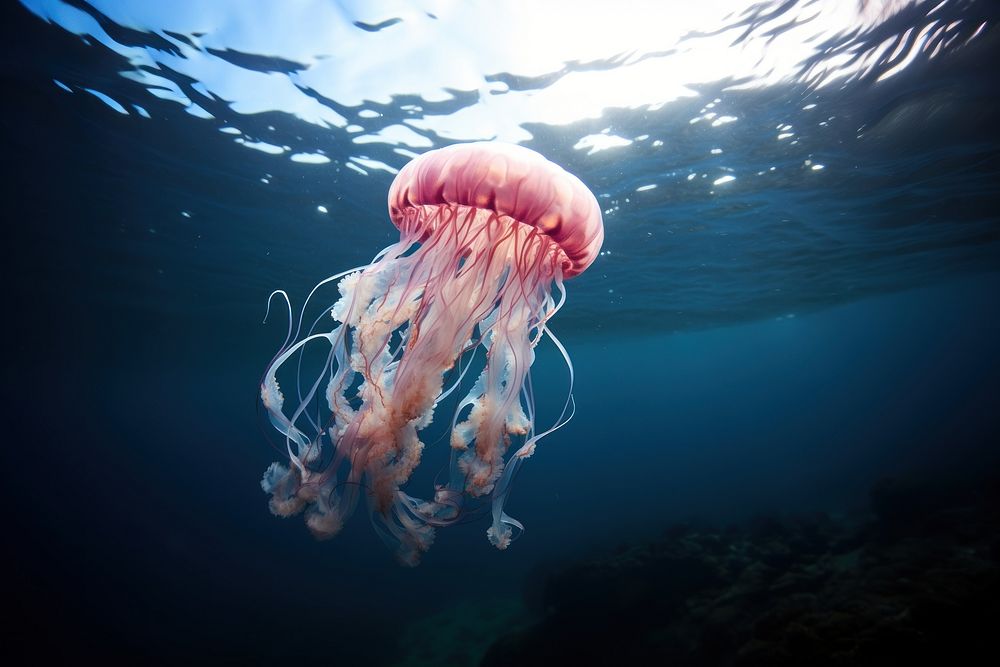 Jellyfish animal sea invertebrate. 