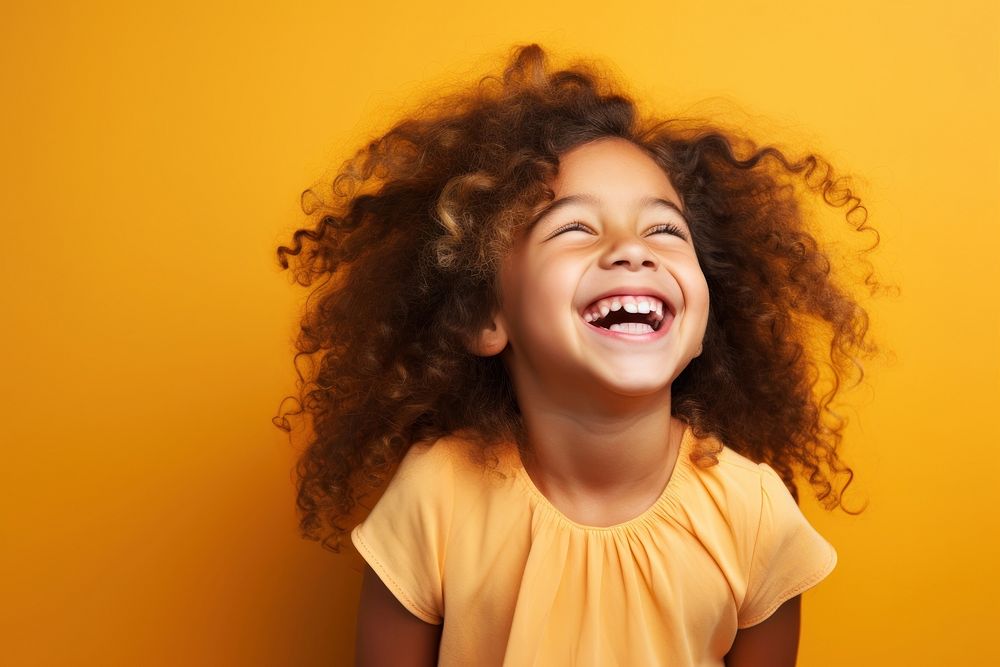 Laughing smile child girl. AI generated Image by rawpixel.