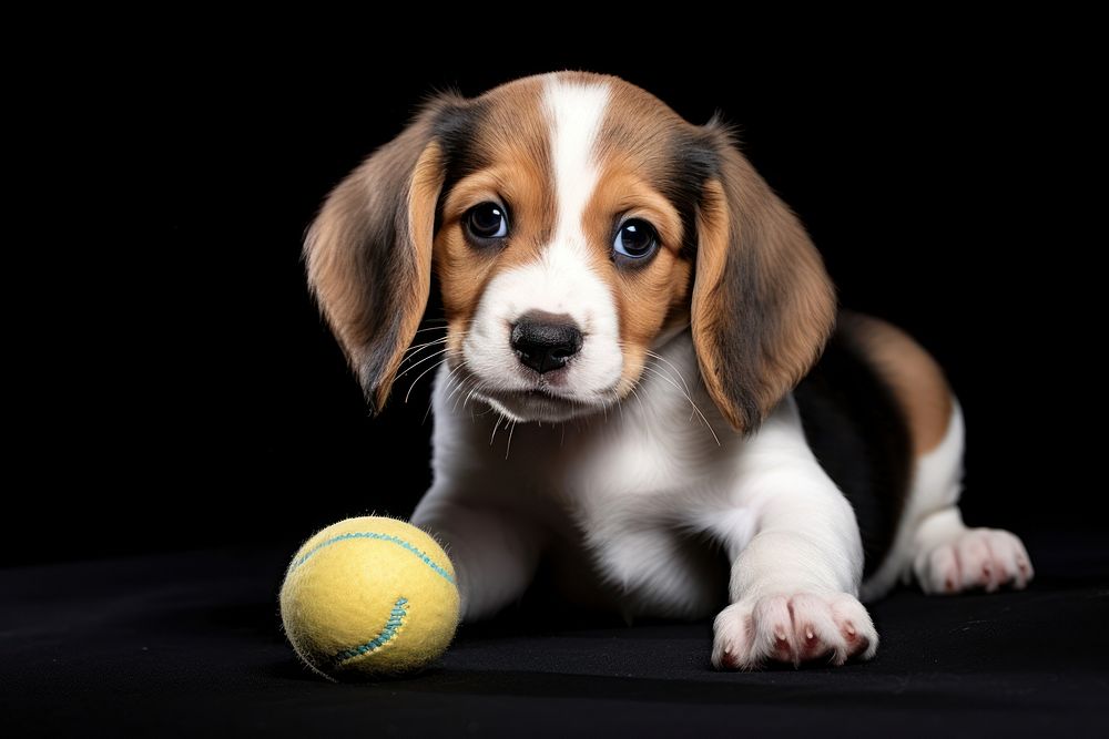 Puppy ball beagle animal. 