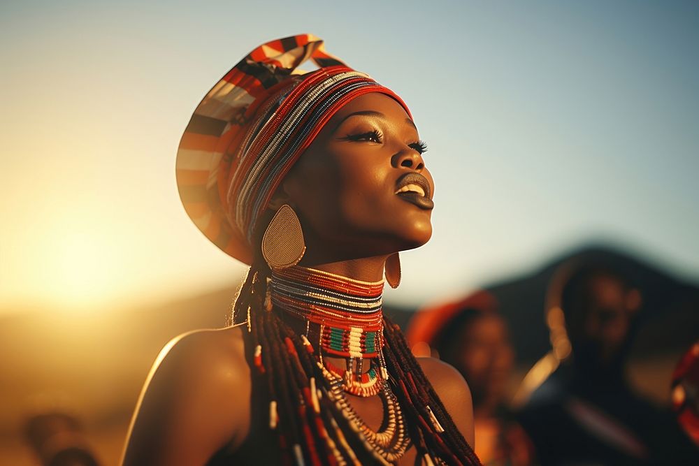 Tradition adult tribe woman. 