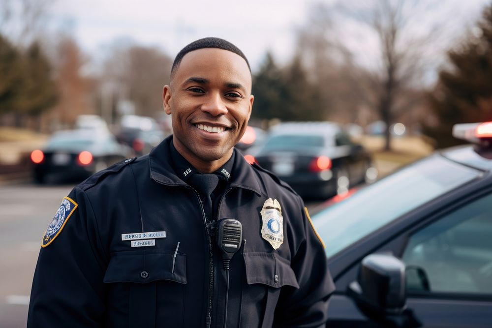 Police car vehicle officer. AI generated Image by rawpixel.