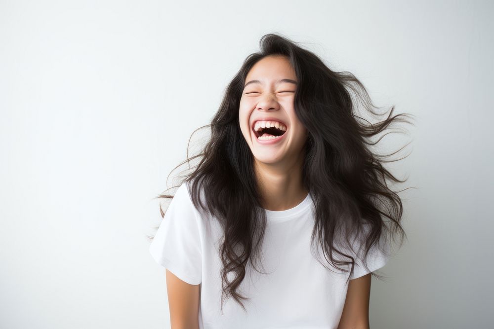 Laughing adult white frustration. AI | Free Photo - rawpixel