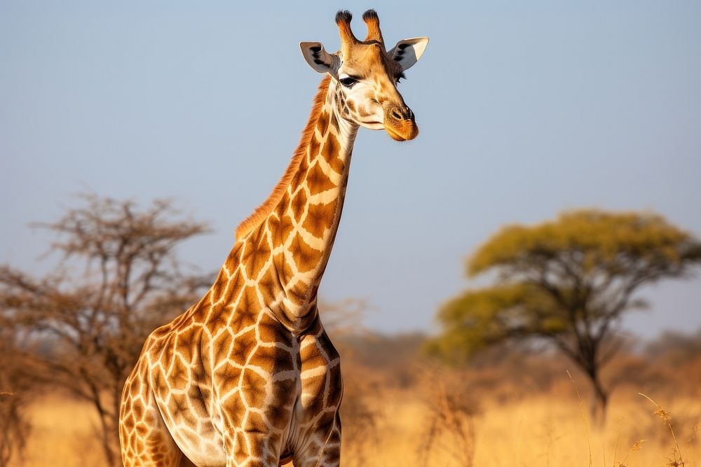 Giraffe savanna wildlife outdoors. 