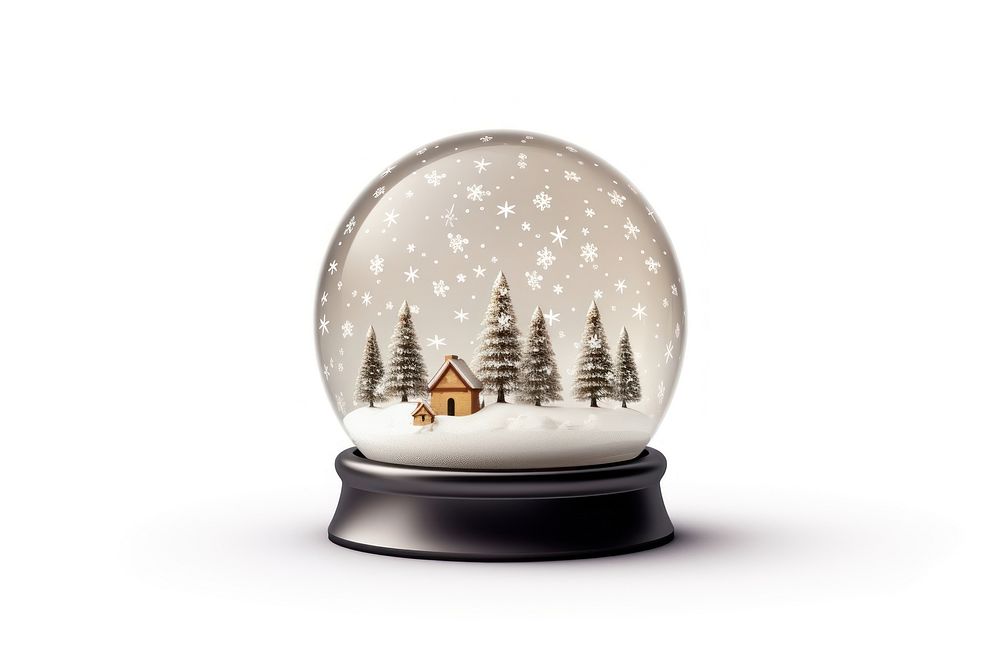 Christmas light globe snow. 