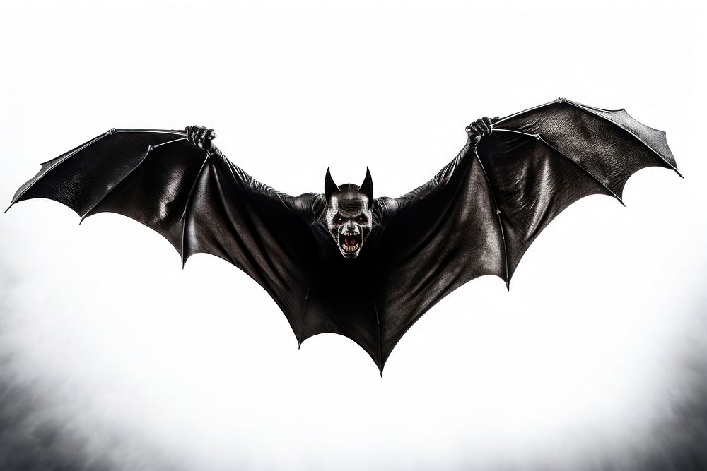 Animal flying bat monochrome. AI generated Image by rawpixel.