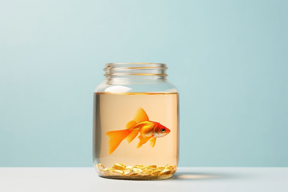 Fish goldfish animal jar. AI generated Image by rawpixel.