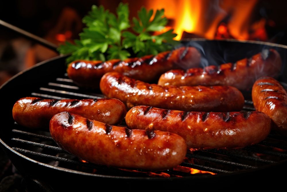 Grilling food sausage grilled. AI generated Image by rawpixel.