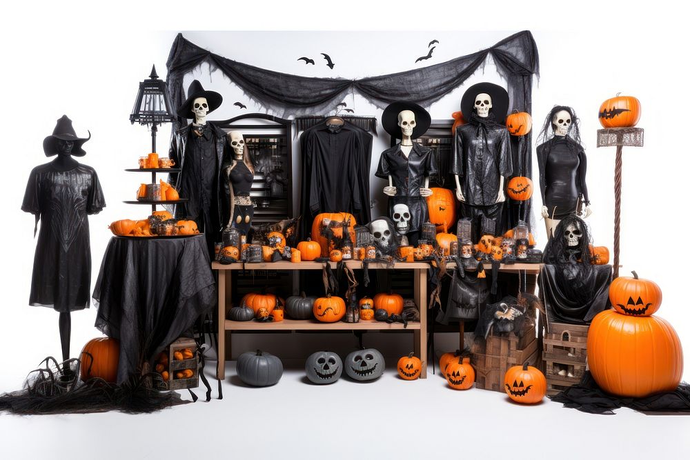 Halloween jack-o'-lantern pumpkin horror. AI generated Image by rawpixel.