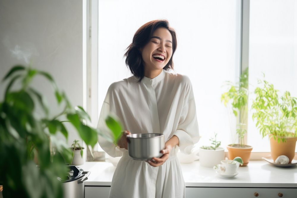 Kitchen adult woman happy. AI generated Image by rawpixel.