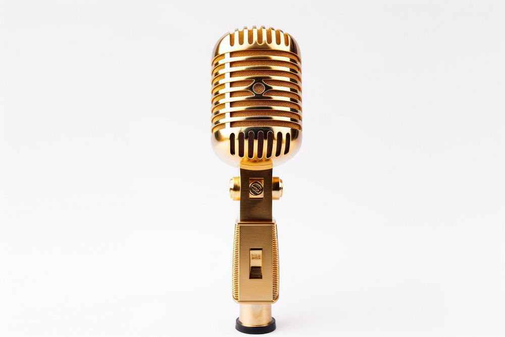 Microphone white background technology equipment. 