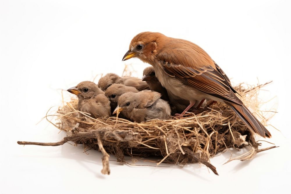 Bird nest animal beginnings. AI generated Image by rawpixel.