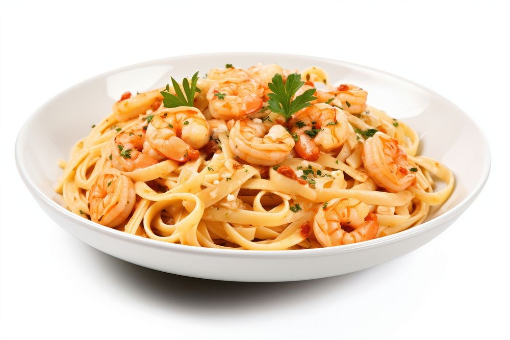 Pasta spaghetti seafood shrimp. AI generated Image by rawpixel.