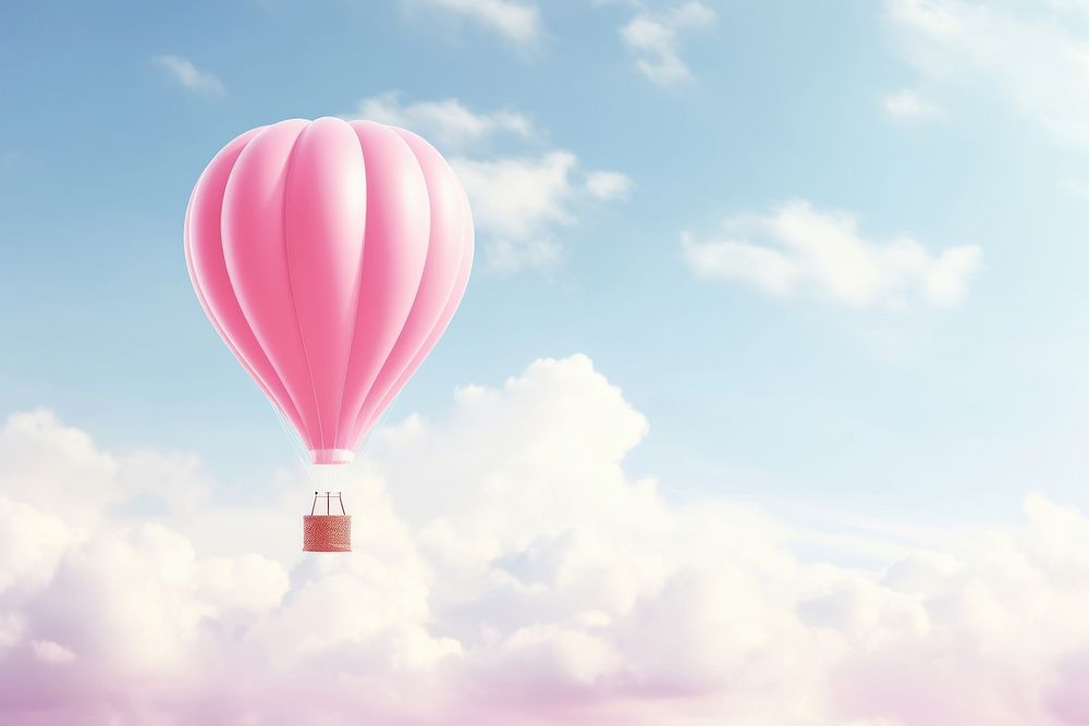 Balloon aircraft vehicle pink. AI generated Image by rawpixel.