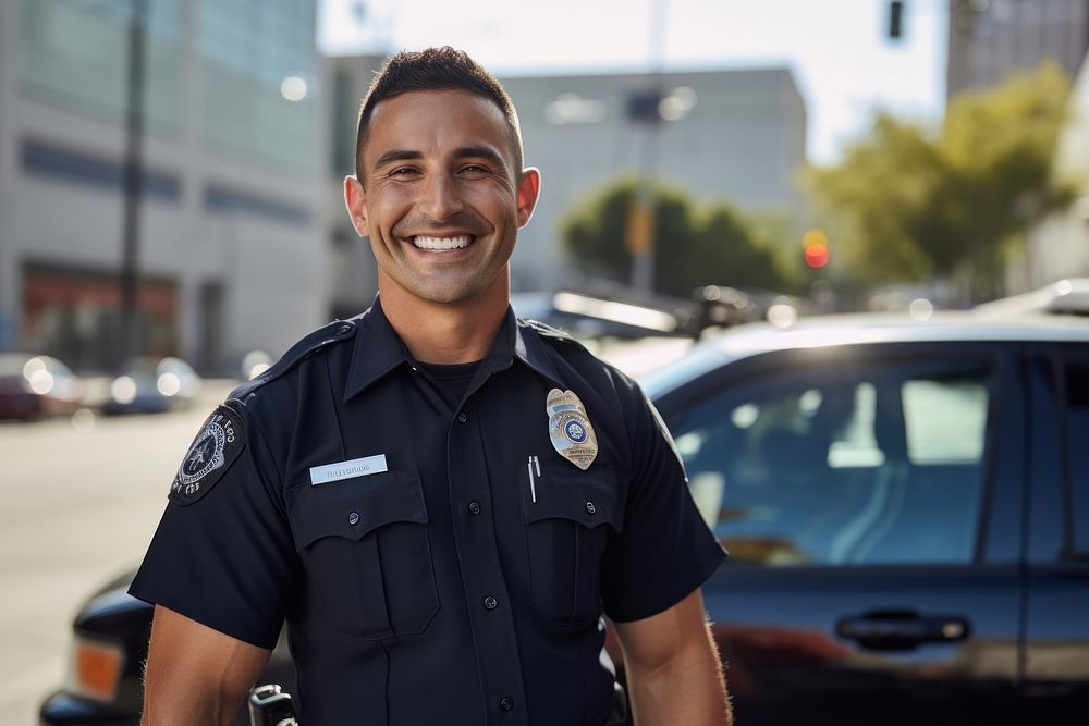 Police car vehicle officer. 