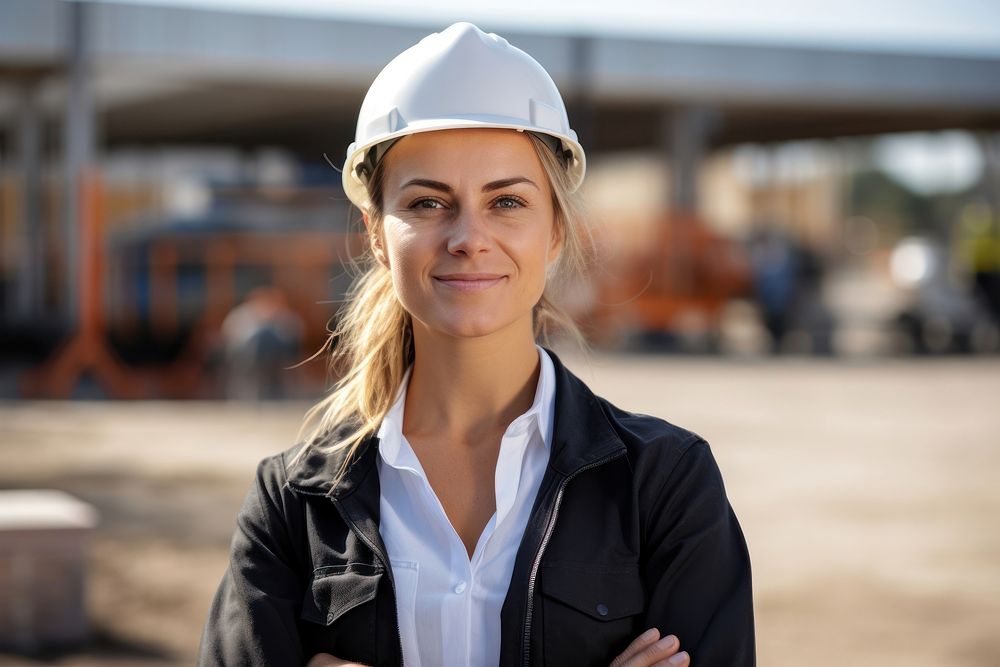 Hardhat helmet female adult. 