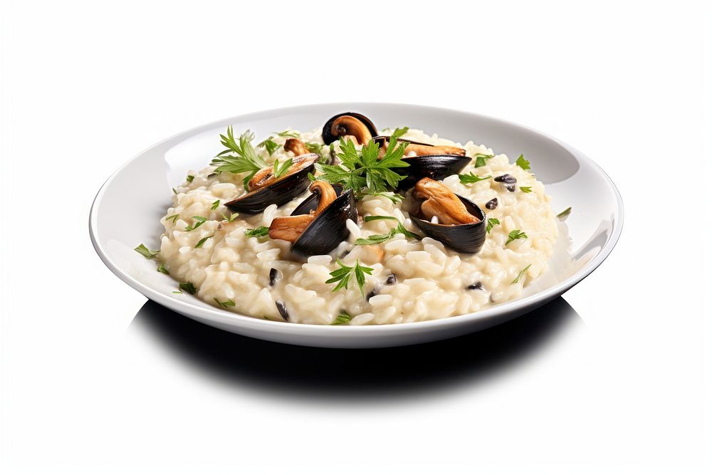 Risotto plate food meal. AI generated Image by rawpixel.