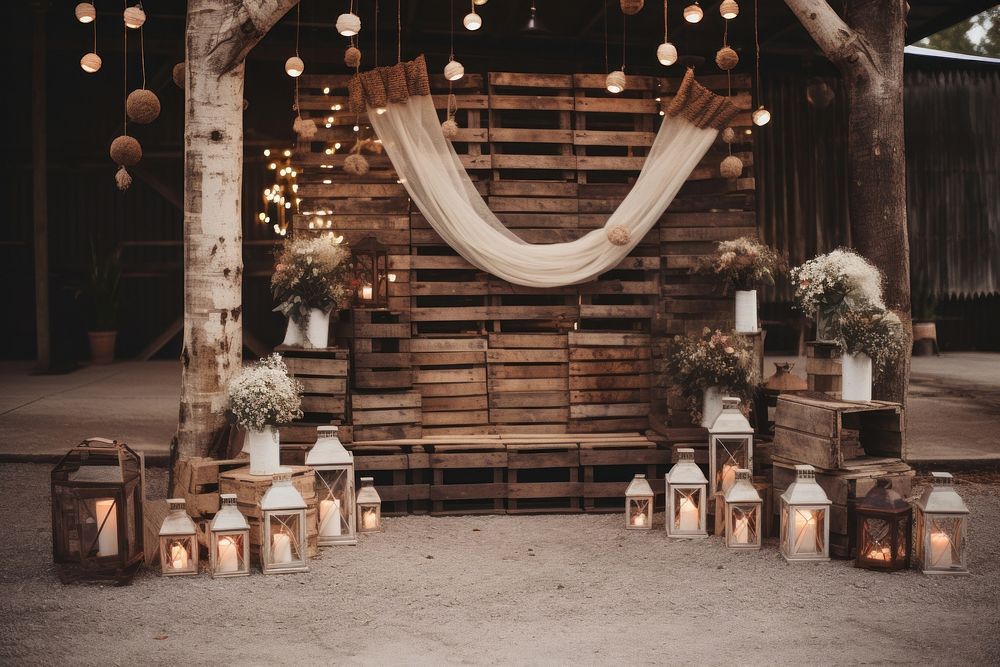 Lighting rustic candle architecture. AI generated Image by rawpixel.