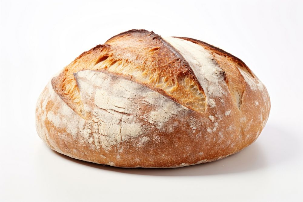 Bread sourdough food white background. AI generated Image by rawpixel.