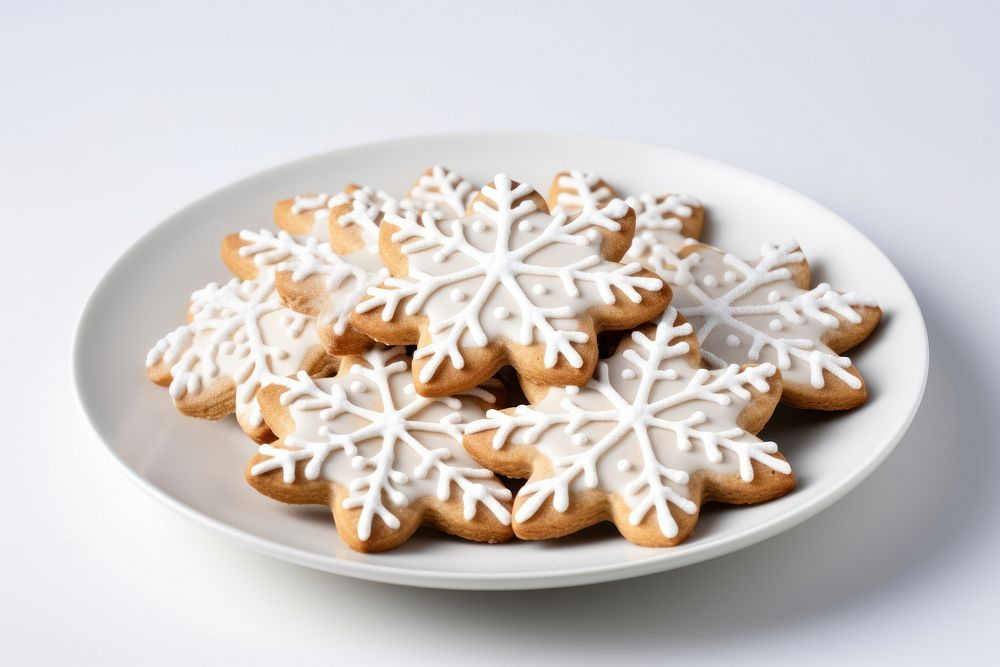Cookie plate gingerbread dessert. AI generated Image by rawpixel.