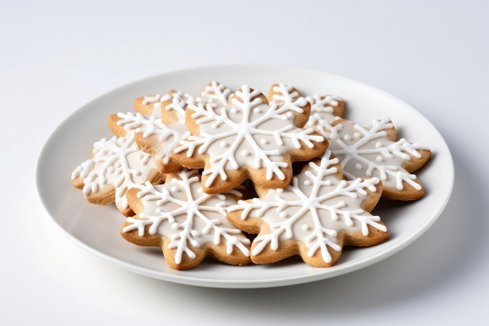 Cookie plate gingerbread dessert. 