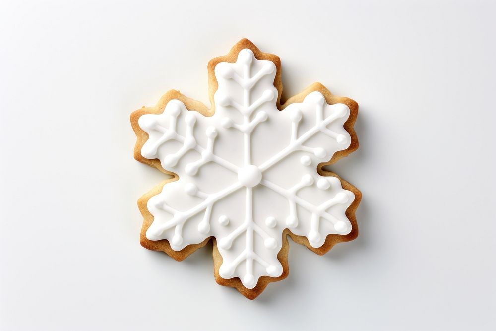 Cookie gingerbread snowflake dessert. AI generated Image by rawpixel.