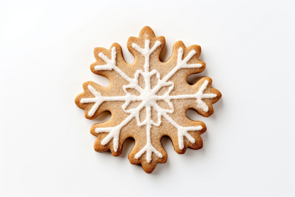 Cookie gingerbread snowflake dessert. AI generated Image by rawpixel.