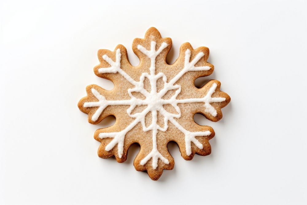 Cookie gingerbread snowflake dessert. 