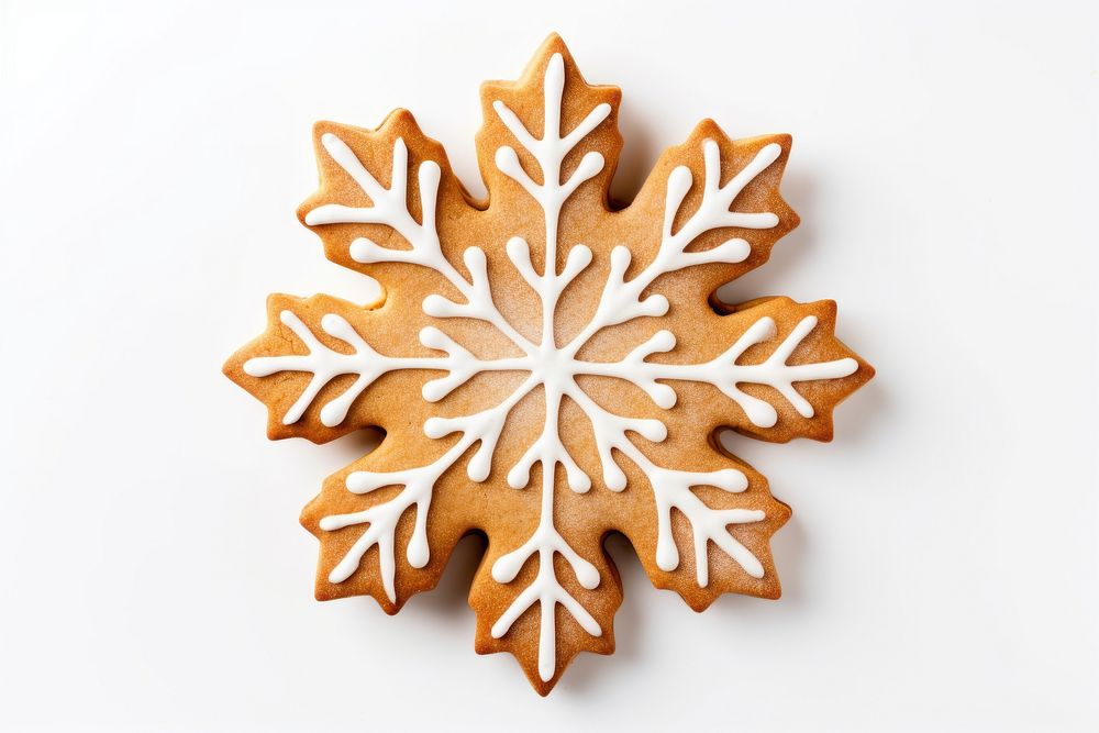 Cookie gingerbread snowflake dessert. 