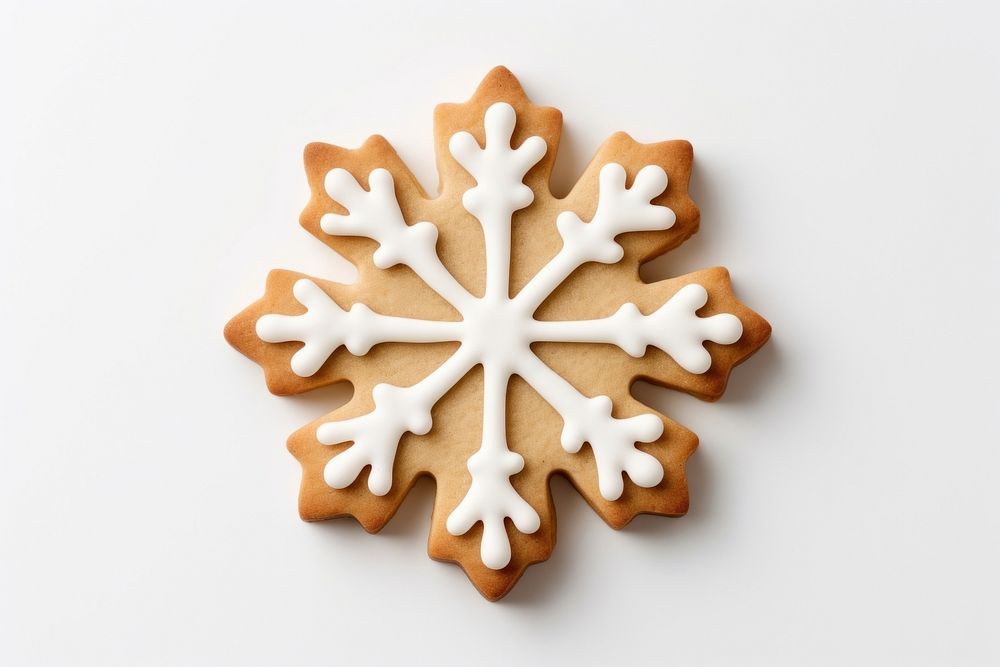 Cookie gingerbread snowflake dessert. 