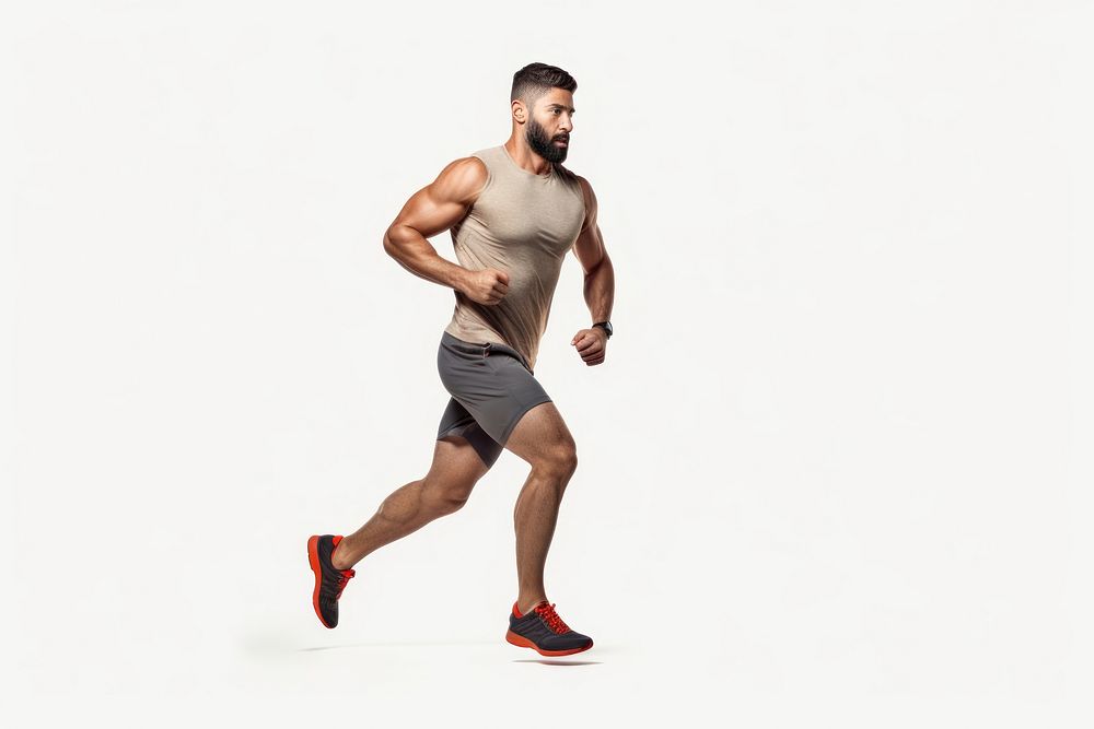 Exercising running jogging shorts. AI generated Image by rawpixel.