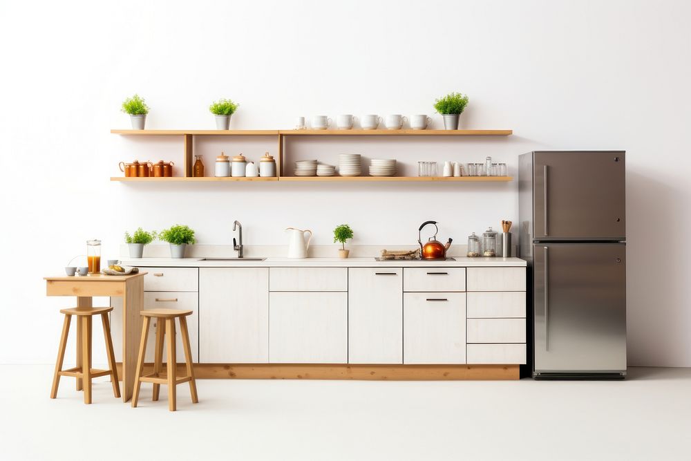 Kitchen refrigerator appliance furniture