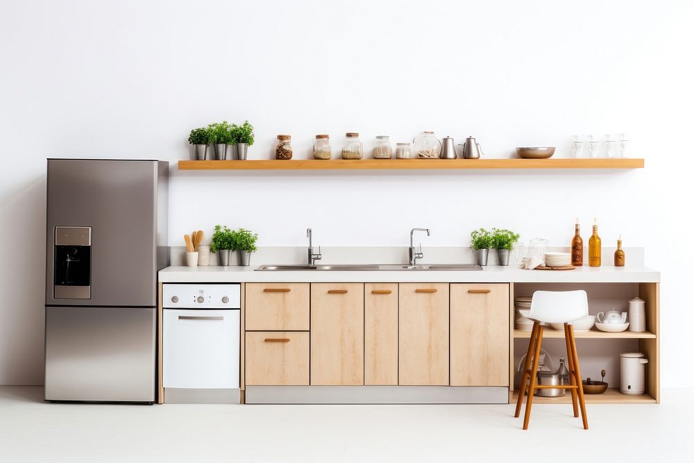 Kitchen refrigerator appliance furniture
